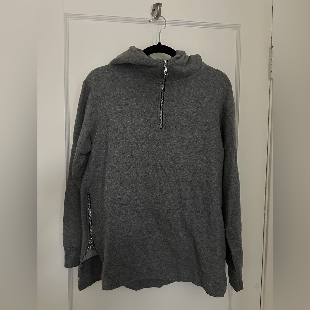 John Elliott Gray Women's Zip-Up Sweater